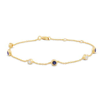 9CT LIANNA SAPPHIRE AND DIAMOND BRACELET