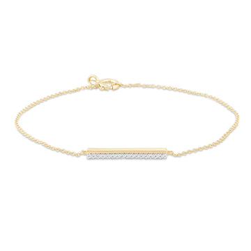 9CT PAIGE DIAMOND BAR BRACELET