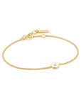 Ania Haie Optic White Enamel Disc Gold Bracelet