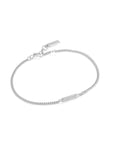 Silver Glam Bar Bracelet