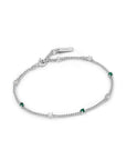 Silver Malachite Chain Bracelet