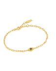 Gold Lapis Evil Eye Bracelet