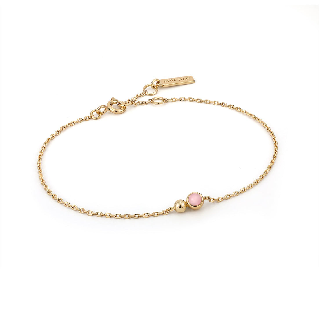 Ania Haie Gold Orb Rose Quartz Chain Bracelet