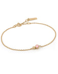 Ania Haie Gold Orb Rose Quartz Chain Bracelet