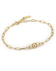 Ania Haie Gold Orb Link Chunky Chain Bracelet