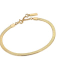 Ania Haie Gold Flat Snake Chain Bracelet