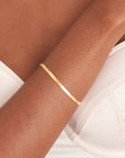 Ania Haie Gold Flat Snake Chain Bracelet