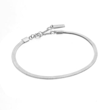 Ania Haie Silver Flat Snake Chain Bracelet