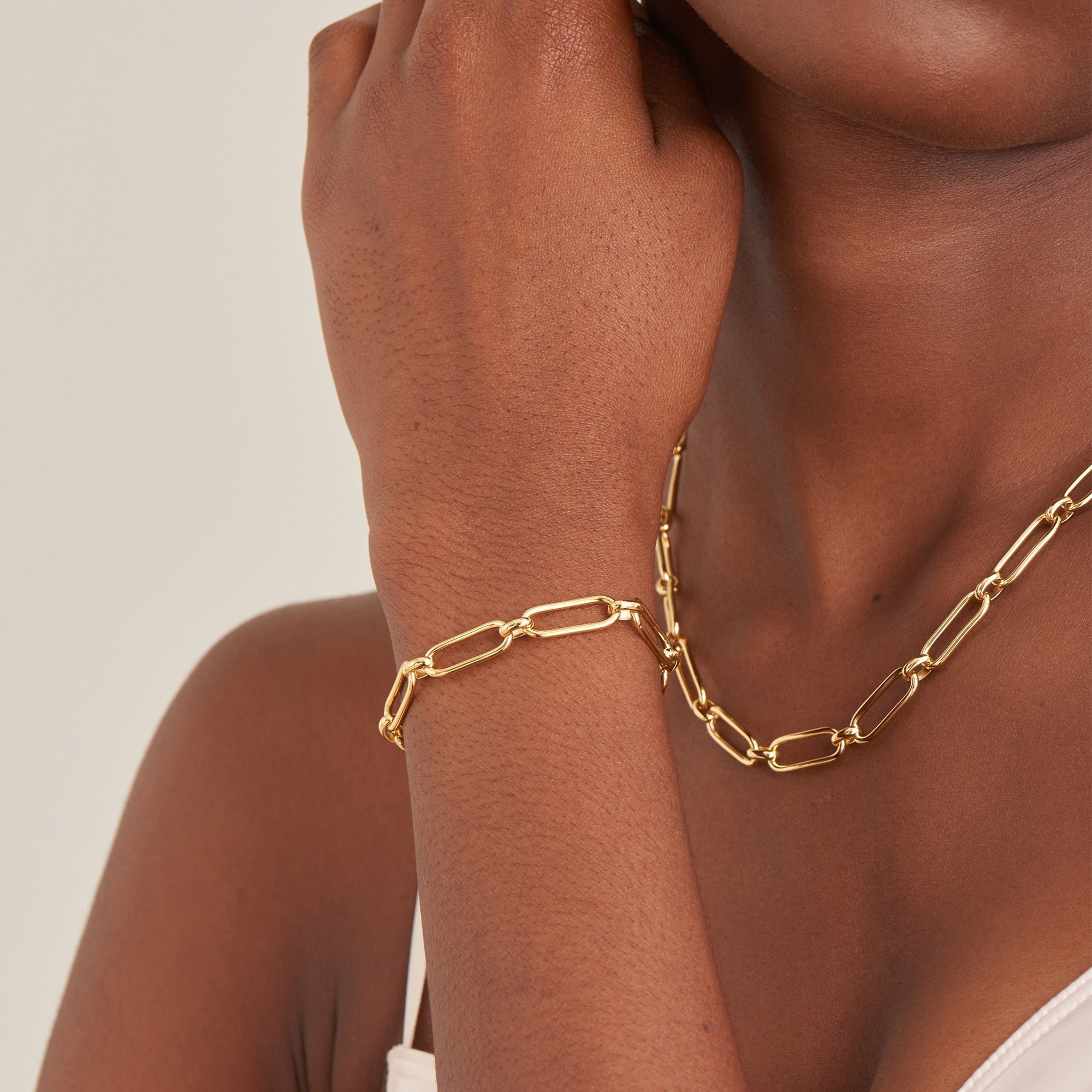 Ania Haie Gold Cable Connect Chunky Chain Bracelet