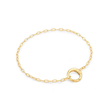 Ania Haie Gold Mini Link Charm Chain Connector Bracelet