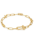 Ania Haie Gold Stud Link Charm Bracelet