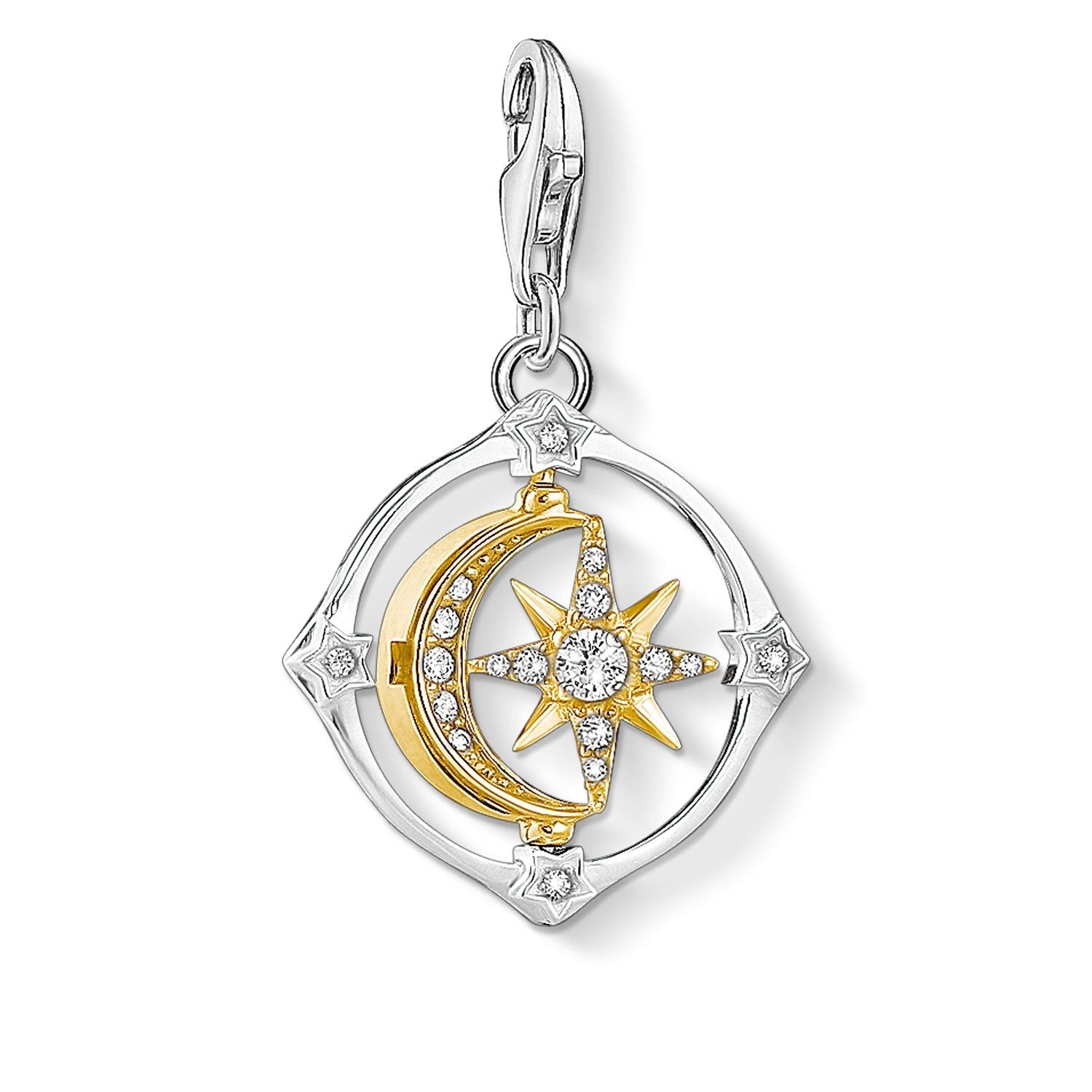 Thomas Sabo Charm Pendant Moveable Moon &amp; Star