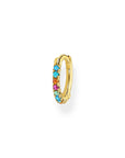 Thomas Sabo Single Hoop Earring Colourful Stones