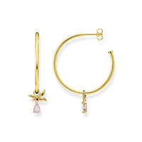 Thomas Sabo Hoop Earrings Flower Gold