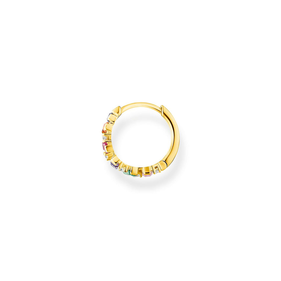 Thomas Sabo Single Hoop Earring Colourful Stones Gold