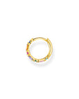 Thomas Sabo Single Hoop Earring Colourful Stones Gold