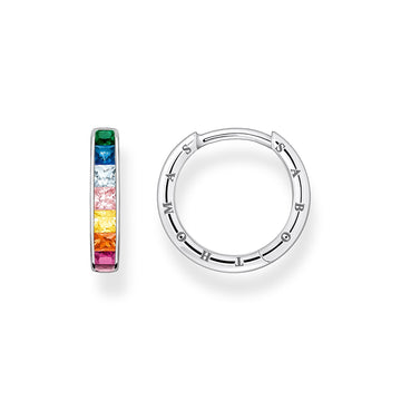 THOMAS SABO Hoop earrings colourful stones pavé silver