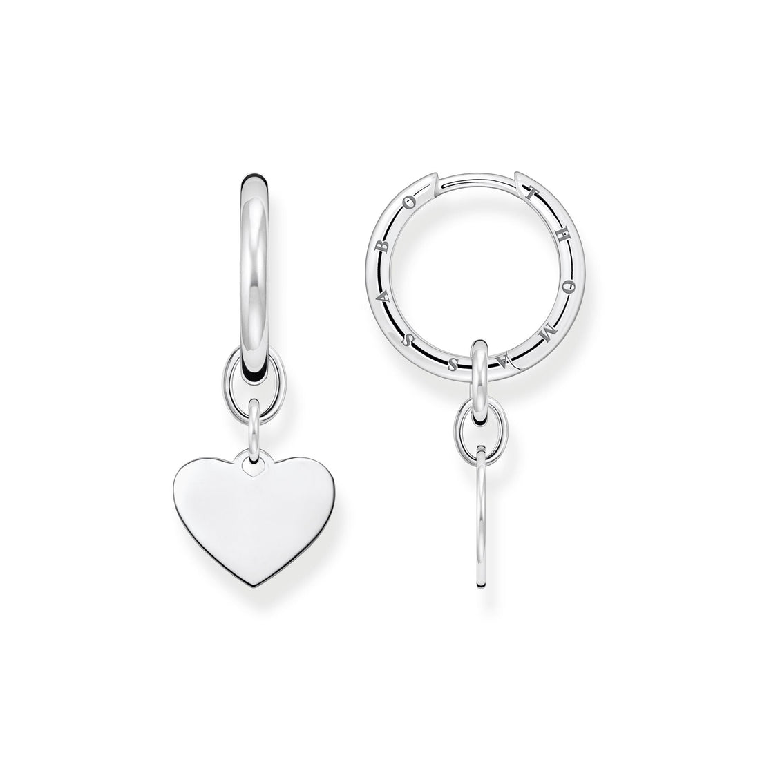 Thomas Sabo Hoop Earrings With Heart Silver