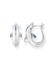 Thomas Sabo Hoop earrings dolphin with blue stones