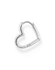 Thomas Sabo Single hoop earring heart with white stones silver