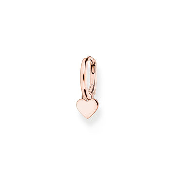 Thomas Sabo Single hoop earring with heart pendant rose gold