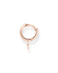 Thomas Sabo Single hoop earring with heart pendant rose gold