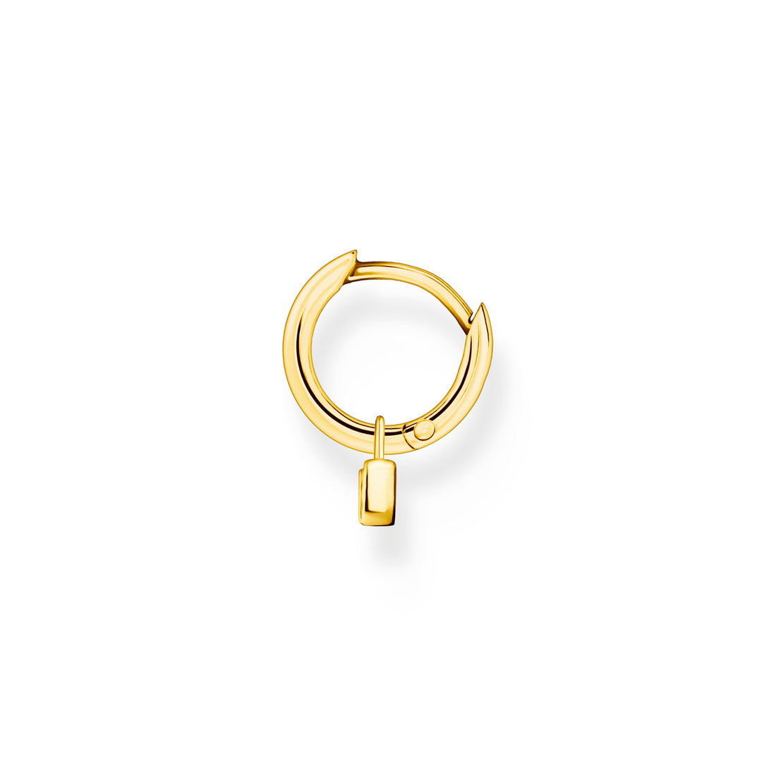 Thomas Sabo Single hoop earring with padlock pendant gold