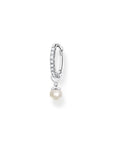 Thomas Sabo Single hoop earring with pearl pendant silver