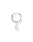 Thomas Sabo Single hoop earring with pearl pendant silver