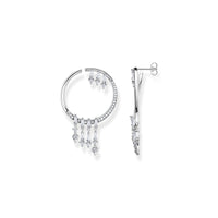 THOMAS SABO Hoop earrings with winter sun rays silver