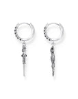 THOMAS SABO Hoop earrings blackened snake and sword