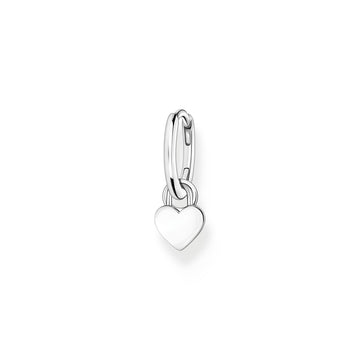 THOMAS SABO Hoop Earring with Heart Pendant Silver