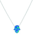 S/S OPALITE HAMSA HAND NECKLACE