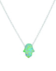 S/S OPALITE HAMSA HAND NECKLACE