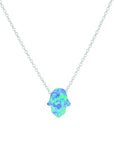 S/S OPALITE HAMSA HAND NECKLACE