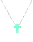 S/S OPALITE CROSS NECKLACE