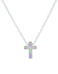 S/S OPALITE CROSS NECKLACE