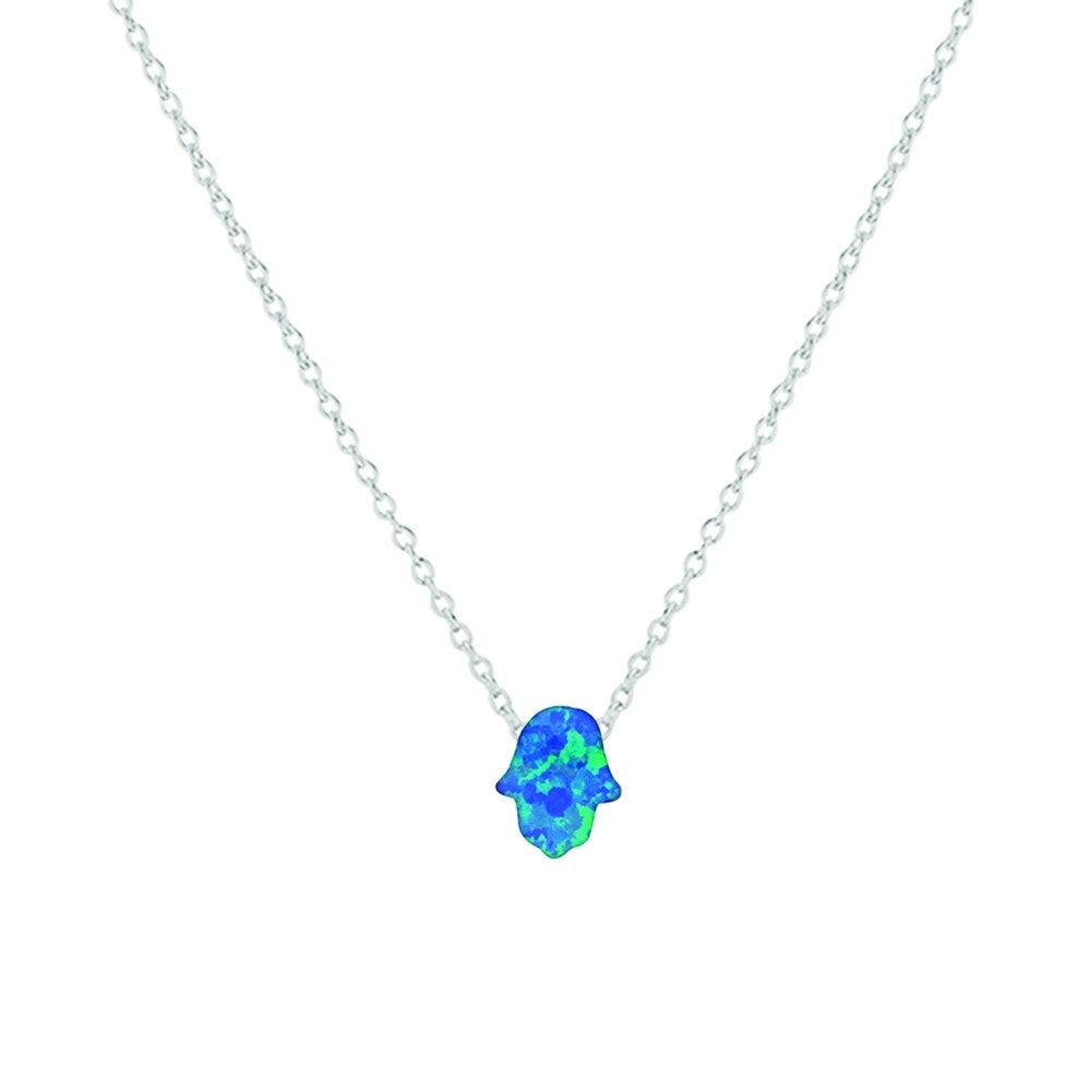 S/S OPALITE HAMSA HAND NECKLACE