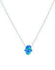 S/S OPALITE HAMSA HAND NECKLACE