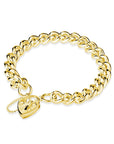 S/S SOLID PADLOCK BRACELET