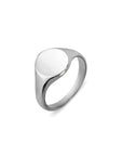 S/S OVAL SIGNET RING