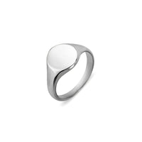 S/S OVAL SIGNET RING