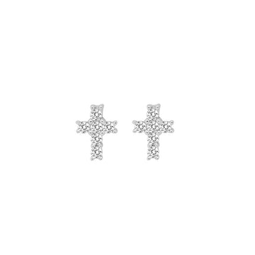 S/S CZ MINI CROSS STUDS