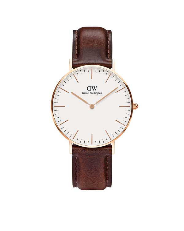 Daniel Wellington Classic 36 Bristol Rose Gold & White Watch