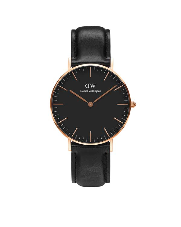 Daniel Wellington Classic 36 Sheffield Rose Gold & Black Watch