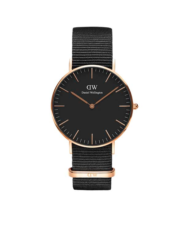 Daniel Wellington Classic 36 Cornwall Rose Gold & Black Watch