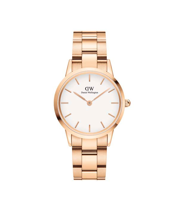 Daniel Wellington Iconic Link 32 Rose Gold &amp; White Watch