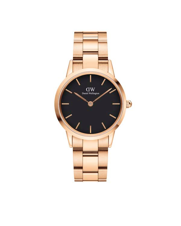 Daniel Wellington Iconic Link 32 Rose Gold &amp; Black Watch