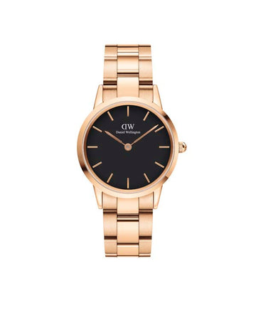 Daniel Wellington Iconic Link 32 Rose Gold & Black Watch