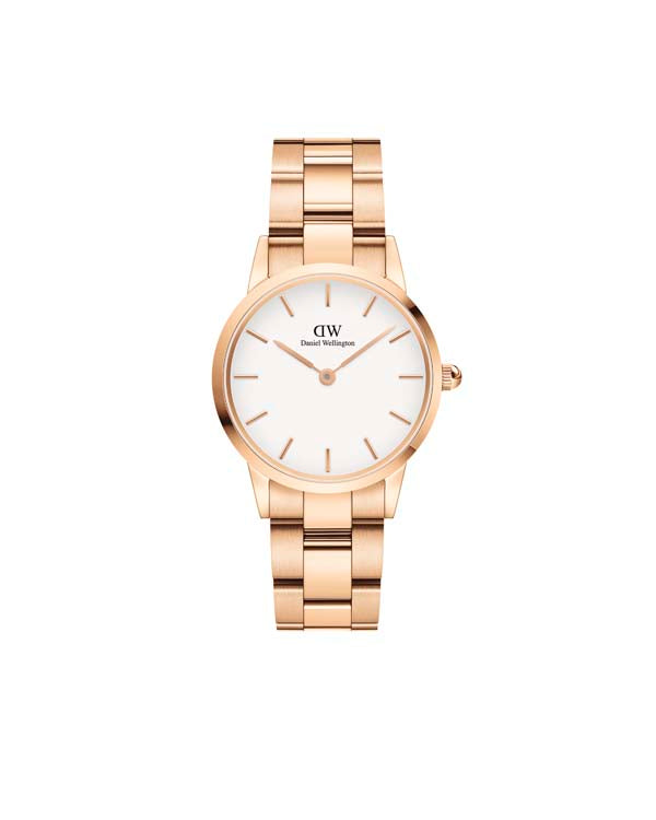 Daniel Wellington Iconic Link 28 Rose Gold &amp; White Watch